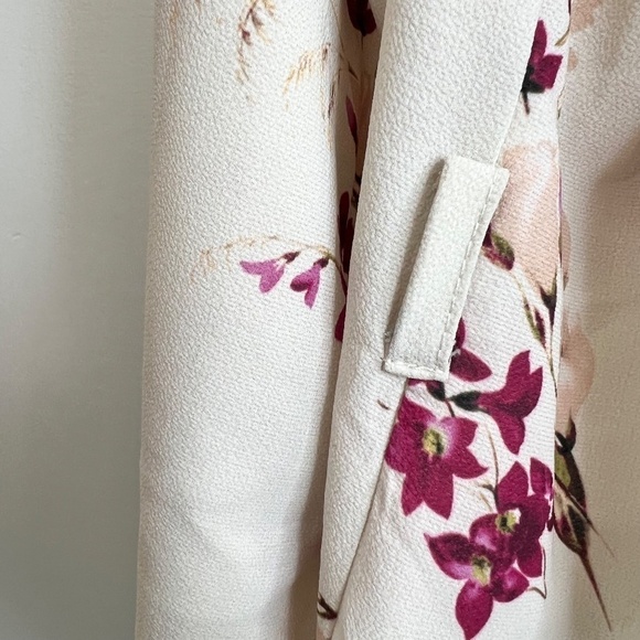 Le Mirage pink black beige floral long sleeve blouse top EU 46 - Picture 11 of 13